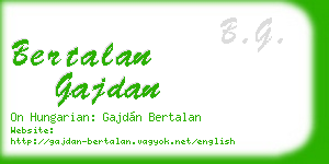 bertalan gajdan business card